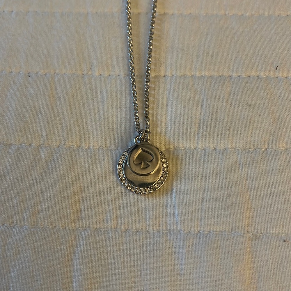 Kate Spade Necklace silver with rhinestones
